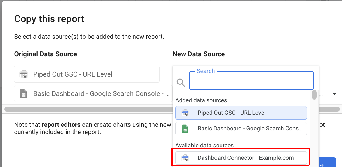 copy dashboard